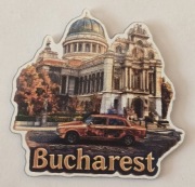 Magnes na lodówkę akrylowy Bucharest Bukareszt Rumunia Romania(43) 