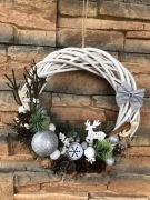 Wianek bożonarodzeniowy wiklina 30 cm 