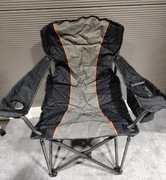 Krzesło kempingowe czarno-szare bez pokrowca 