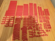 Lego technic belki lifttarmy czerwone razem 308 elementów 