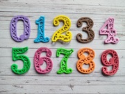 Cyfry cyferki piankowe 10 szt scrapbooking 