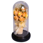 Wieczna Róża w Szkle LED Prezent Dzień Matki Imieniny Urodziny