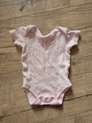 George różowe dziewczęce krótkie body kropki groszki 50 