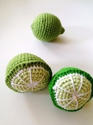 Owoce, warzywa szydełko Amigurumi, limonka połówka