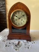 Zegar GUSTAV BECKER SILESIA P21 ok.1910 dąb lancet neogotyk loft