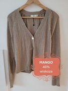 MANGO Kardigan sweter L cienki z połyskującą nitką NOWY OKAZJA