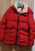 Kurtka zimowa Zara czerwona dla dziewczynki rozmiar 164 cm