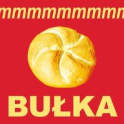 Mmm Bułka - Naklejka 5x5cm - Polikory