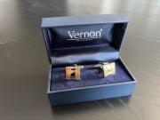 Spinki do mankietów Vernon złoto-srebrne