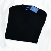 GANT sweter XL czarny merino V-neck w serek isaia ck hugo armani la martina