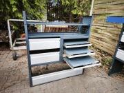 Regały zabudowy busa, transporter T6 Wurth.