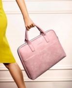 Torba na laptopa JQ Camilla różowa eco skóra 15,6" damska stylowa