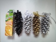 Szyszka ozdobna duża na choinkę Boże Narodzenie