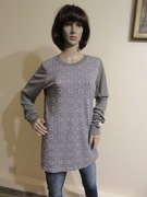 JANUS damska bluzka beżowa w norweski wzór 100% wełna merino_ XL