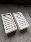 Zestaw 2x ekspozytor na pierścionki biżuterię kolczyki materiałowy