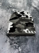 czapka hat opium streetwear camo print szaro biała 90s retro basic og