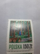 Znaczek z serii Gospodarka leśna o nom.1,50 zł
