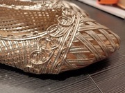 Czółenka balerinki złote plecione ażurowe 41