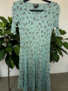 Turkusowa/miętowa sukienka w kwiatki rozm m