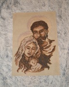 Haft krzyżykowy obrazek Święta Rodzina