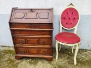 Sekretarzyk biurko w orzechu wąski 70 cm