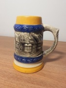 Kufel do piwa ceramiczny ze wzorem