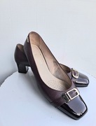 Czółenka damskie buty skóra naturalna lakierowane  eleganckie 