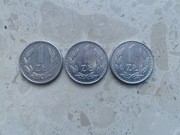 Polska 1 złoty PRL 1986, 1987,1988. Zestaw monet 3 sztuki.