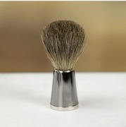 ERBE PĘDZEL BARBERSKI Z NATURALNEGO WŁOSIA BORSUKA STAL NIERDZEWNA 