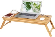 Stolik pod laptop SONGMICS – regulowany, składany, bambusowy 