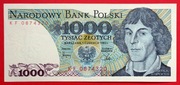 1000 ZŁ BANKNOT Z 1982 PRL SERIA KF STAN XF/UNC