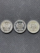 Zestaw 50 groszy 1985, 1986, 1987 rok PRL 