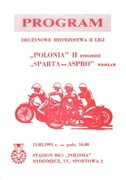 ...DM II ligi Polonia II Bydgoszcz - Sparta-Aspro Wrocław 11.05.1991...