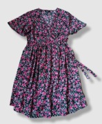 New Look Maternity ciążowa sukienka z krótkim rękawem różowo-zielona 12/ 40
