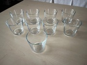 Zestaw 9 małych szklanek, czyste szkło