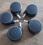 Kółka miękkie duże do fotela krzesła biurowego 65/11 5 szt do pow. twardych