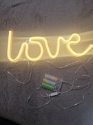 Napis Led 3D Love - Lampka Ozdobna Neonowa Biały