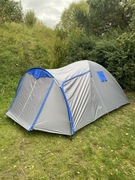 Namiot 4-osobowy Campela, szary, z przedsionkiem 355cm, Wodoodporny