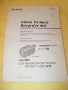VIDEO CAMERA RECORDER SONY HI 8 - INSTRUKCJA OBSŁUGI