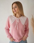 Kobiecy młodzieżowy ozdobny kołnierz dodatek Boho stylowy koronka 