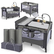 Costway 5w1 Łóżeczko dla dzieci - kołyska, kojec i przewijak w jednym