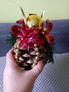 Szyszka duża świąteczna dekoracja 