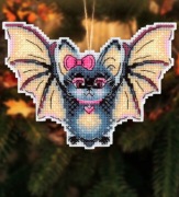 Zestaw do haftu Halloween Nietoperz Lady kanwa plastikowa 14 ct
