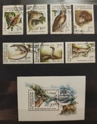 !!! UZBEKISTAN zwierzęta - SERIA plus BLOK KASOWANE z klejem !!! 