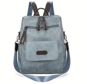 Nowy plecak damski. Skórzany Przegródki. Plecako-torebka