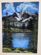 Obraz ręcznie malowany - krajobraz górski 50x70 cm - unikat