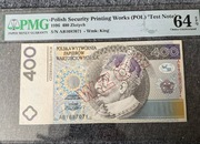 Banknot testowy pwpw 400zl