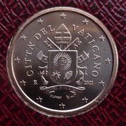 WATYKAN 2021 5 CENTÓW UNC !!!!!!!!!!