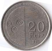 POLINEZJA FRANCUSKA 20 franków CFP 2021, AU