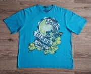 MĘSKA TURKUSOWA KOSZULKA T-SHIRT GEORGE KAWAI ISLAND SURF 100% BAWEŁNA XL